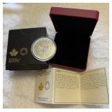.999 Silver 2 Oz. Pulsating Canada Maple Leaf