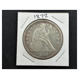#2703 1872 Seated Liberty Dollar 