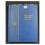#2710 Civil War Tokens Book 1861-1864 incl. 31 Private Patriotic and Store Card Tokens Highlighted b