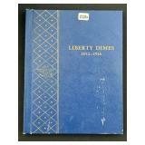 #2720 Liberty Dimes Book of 68. Years ranging from 1892- 1916-S. (Missing 8 coins incl. 1892-S, 1894