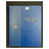 #2713 Large Cents Book (1793-1857) of 56 coins - Mostly Full (Only Missing 1793, 95, 99, 1804, 09, 1