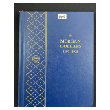#2716 Morgan Silver Dollar Book of 18 Coins. (Missing 9). Dollars incl. 1897-O & S, 98, 98-O, 99-O &