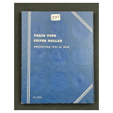 #2717 Peace Type Silver Dollar Book of 15 Coins incl. 1922, S, D, 23, S, D, 24, 25, S, 26, S, D, 192