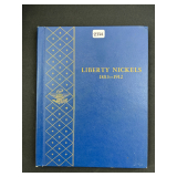 #2721 Liberty Nickels Book of 32. Years ranging from 1883 No Cents - 1912-S. (Only Missing 1885)