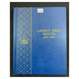 #2725 Liberty Head Halves Book of 32 Coins incl. Years ranging from 1892-1906-S. (Missing 14 coins)