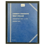 #2729 Liberty Standing Half Dollar (1937-47) Collection Book #2 of 29 Coins (Missing 1- 1938-D)