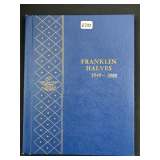 #2732 Franklin Halves Book (1948-1961) of 28 Coins (Missing 3- 1948-D, 1953-S, & 1955)