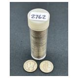 #2762 Roll of (50) mercury dimes