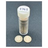 #2763 Roll of (50) barber dimes