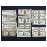 #2792 (5) $10, (6) $5, (5) $2, (23) $1 bills 