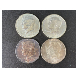 #2770 Kennedy Silver Halves incl. (3) 1964