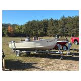 aluminum boat, 8hp nissan