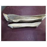 Carved Log Canoes