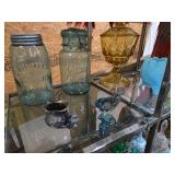 Antq. Jars; Vntg. Glassware