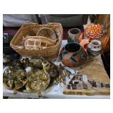 Brass Tray full; Native American art