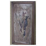 Framed Embossed Paper Hunt Trophy by Helena Maguire?