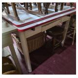 Porcelain Top Table W/ self-storing Leaves