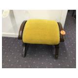 French antique Victorian wooden footstool