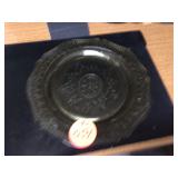 Antique amber glass plate by Federal Glass company