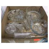 Retro glass tableware and serving pieces