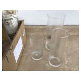 Candle vases and welcome sign