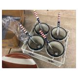 Set of patriotic dishes in basker