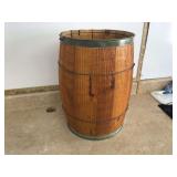Antique wooden barrel used for nails