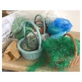 WICKER BASKETS AND EASTER GRASS