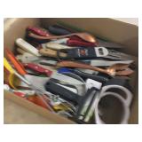 Various kitchen tools knives and marble board