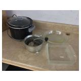 Slow cooker food mill glass pans