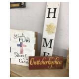 Custom handcrafted signs for home decor