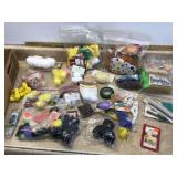 Assorted supplies for various crafts