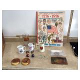 Assorted memorabilia Ziggy mug giant Bicentennial coloring book