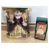 1996 Holiday Barbie Elegant doll in festive attire Barbie stocking holder