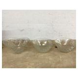 3 GLASS BOWLS - GLASS