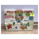 Pilu the Clown set three learning books on colors numbers