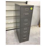 Four-drawer metal storage unit for files