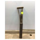 Vintage planter with wooden handle