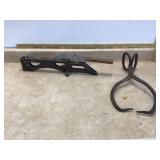 Ice tongs tools for lifting ice blocks Parsons Bros slate