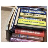 Variety of woodworking project books and materials