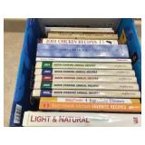 Diverse collection of culinary books