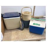COLEMAN COOLERS AND WATER JUG