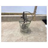 Classic transparent glass hand mixer
