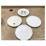 4 FENTON PLATES - COLLECTIBLES