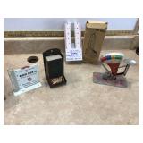 Collectible kitchen tools egg weighing rain measurement match storage