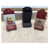 Antique decorative containers for holding matchsticks