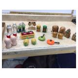 Varied collection of salt and pepper dispensers