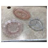 Colorful pressed glass vintage