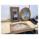 3 FRAMED WALL MIRRORS - HOME DECOR