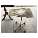 Mobile work surface with wheels